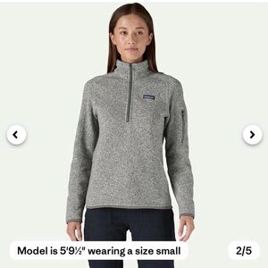 Patagonia Birch White Better Sweater 1/4 Zip Fleece in Women’s Size Small 🩶